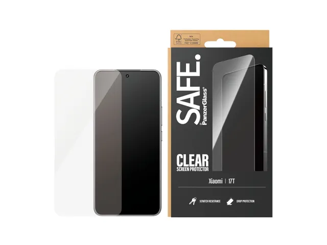 PanzerGlass SAFE. by Screen Protector Xiaomi 17T | Ultra-Wide Fit,