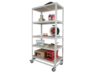 mobiele stelling,veldl. 200kg,vak BxD 900x500 500,lichtgrijs - 1