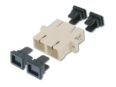 SC/SC-koppeling Multimode Grijze Keramische Huls Kunststof Behuizing