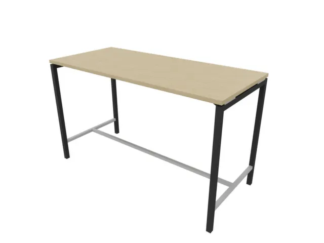 statafel,HxBxD 1070x1800x800mm,hoekig,met 4-voeten donkergrijs