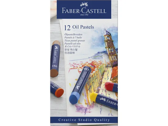 Oliepastels Faber-Castell Creative Studio etui a 12 stuks