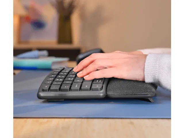 Trust Keyra Draadloos Ergonomisch Toetsenbord Zwart QWERTY US