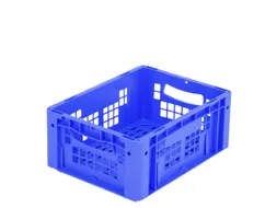 Euronorm Stapelkrat Pp 170x400x300mm Wanden/bodem Open Blauw 16l