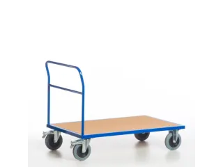 duwbeugelwagen,draagverm. 500kg,laadvl. LxB 1000x600mm,houtplaat - 1
