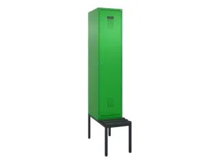 locker met bank,HxBxD 2120x400x815mm,1vak,vak B 400mm,cilinderslot - 2