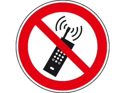 verbodsbord,mobiele telefonie verboden,sticker,folie,standaard,Ø 200m