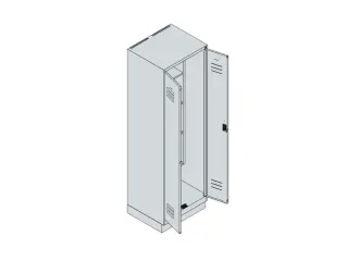 schoonmaakkast,HxBxD 1950x600x500mm,links 4vakken - 3