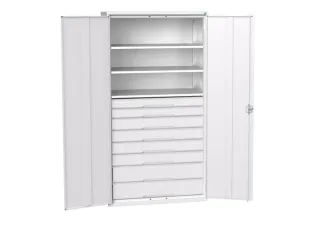 universele kast,HxBxD 2000x1050x550mm,3xStalen bodem,8lade(n) - 1