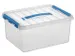 Q-line opbergbox 15L transparant blauw - 40x30x18cm