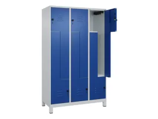 Z-garderobekast,HxBxD 1950x1200x500mm,vak B 200/400mm,draaigrendel - 2