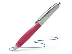 Balpen Schneider Haptify saliegrijs-magenta