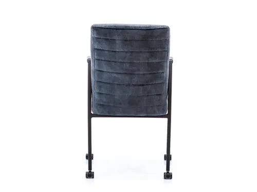 Vergaderstoel Albany Antraciet Velours Zwart 4-poots frame