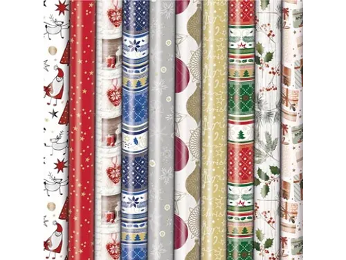 Geschenkpapier Kerst Präsenta 70cmx2m assorti