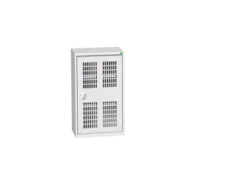 wandkast 900x525x350mm 2xStalen bodem sokkel Ral 7035 front Ral 7035 - 1