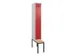 locker met bank,voor scheiding van kleding,HxBxD 2120x300x815mm,1vak