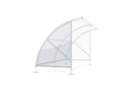 Zijwand,V. Overdekte Fietsenstalling,Aanbouw Links,Wand Polycarbonaat