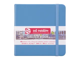 Schetsboek Talens Art Creation 80 witte vellen 140gr 120x120mm blauw - 2