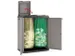 station de tri sélectif,2x110l,HxlxP 850x680x390mm,corps PP gris/noir