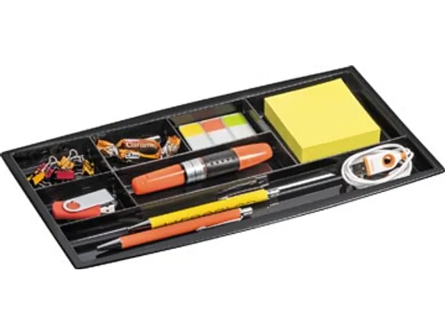 Desk Organizer, Zwart, Ft 34,4 X 16,8 X 2 Cm