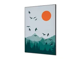 Wanddecoratie Textiel Set A1 Zon en Vogels