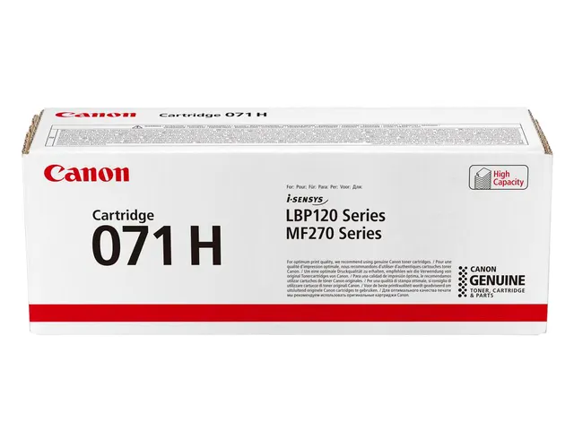 Canon CRG 071H Toner Zwart 2.500 pag. voor i-SENSYS