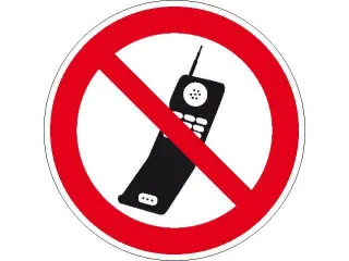 verbodsbord,Gebruik mobiele telefoon verboden,PVC,Ø 100mm - 1