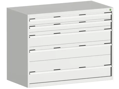 ladekast HxBxD 1000x1300x750mm 5laden romp RAL7035 front RAL7035