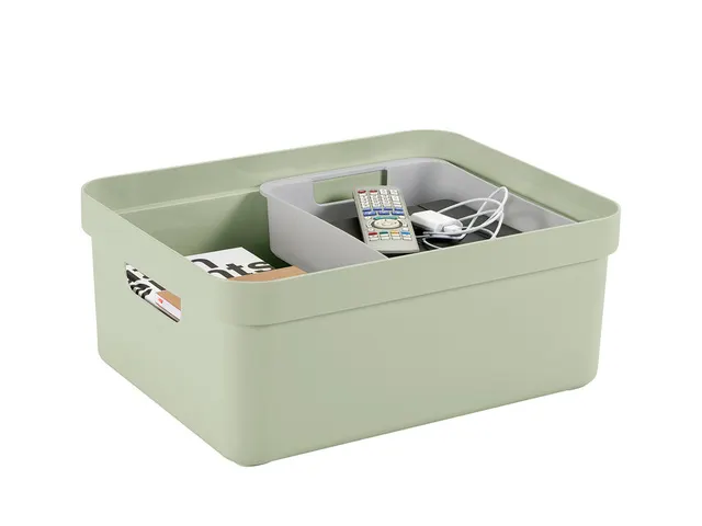 Sigma Home opbergbox 24L groen - 44,5x34,5x18,3cm