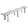 Kunststofbank 415x2000x370mm Zit H 415mm 5 Latten 3 Pootstellen Wit