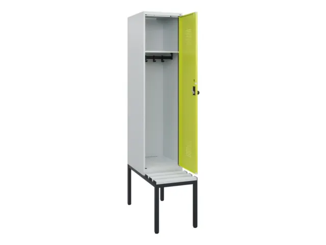 locker met bank,HxBxD 1950x400x815mm,1vak,vak B 400mm,draaigrendel