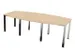 vergadertafel,HxBxD 740x2400x1200mm,vatvormig,NE-esdoorn