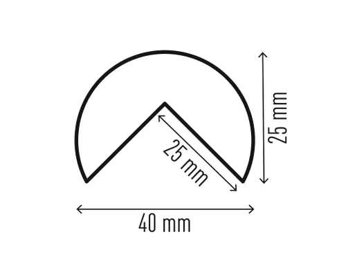 Hoekbeschermingsprofiel C25R 1 Meter