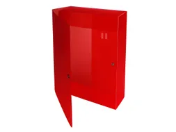 Klasseerdoos PP opaak rug 80mm rood