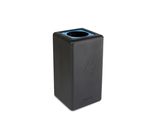 Circulaire Afvalbak BrickBin Paper 65 Liter Zwart BLauw