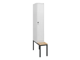 locker met bank,HxBxD 1950x300x815mm,1vak,vak B 300mm,draaigrendel - 1