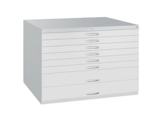 Tekeningenkast 760x1100x765mm 6+2 Laden Din A1 Ral 7035