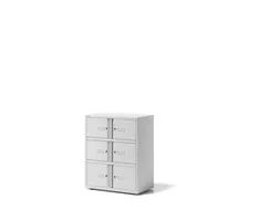 lockerkast,HxBxD 1000x800x470mm,1x6vakken,cil.-slot,sokkel