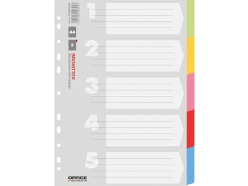 tabbladen A4 karton 11-gaats 5 tabs