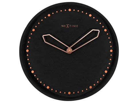 Wandklok NeXtime dia. 35 cm, polyresin, zwart