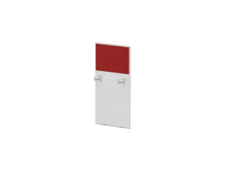 baliepaneel,v. bureau,aanbouw links,B 600mm,Bl-wit,BN4011-rood - 1