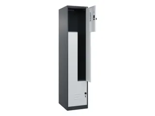 Z-garderobekast,HxBxD 1850x400x500mm,vak B 200/400mm,draaigrendel - 2