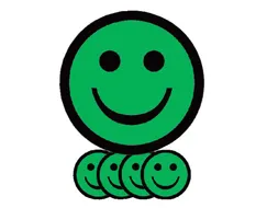 Magneet smiley 75mm emotie blij groen 5 stuks