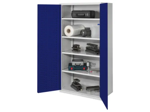 Materiaalkast Geperf Deuren 1950x1000x600mm 4legborden Ral5010
