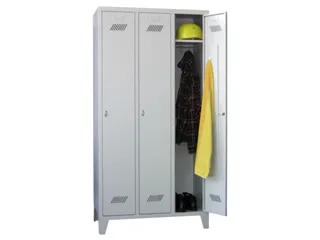 locker,RAL 7035,HxBxD 1850x900x500mm,3vak,vak B 300mm,draaigrendel - 1