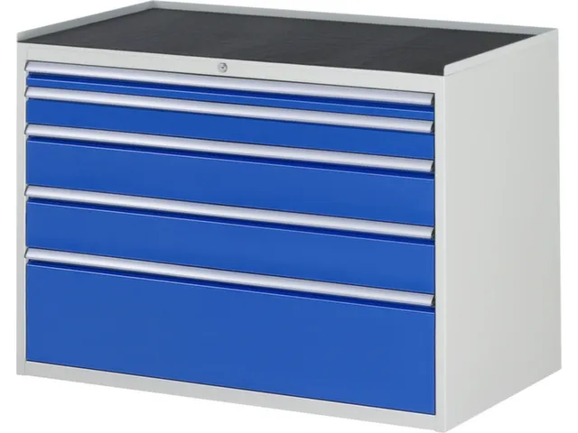 ladekast 825x1145x650mm 5laden cilinderslot RAL7035 RAL5010 metaal