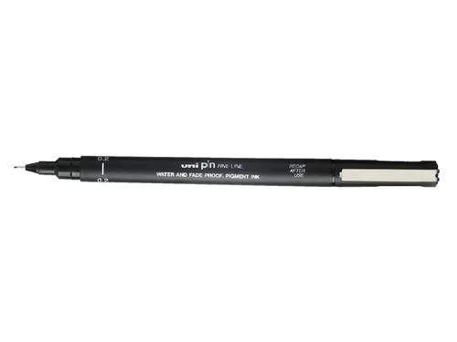 Fineliner Uni-ball Pin zwart 0.2mm