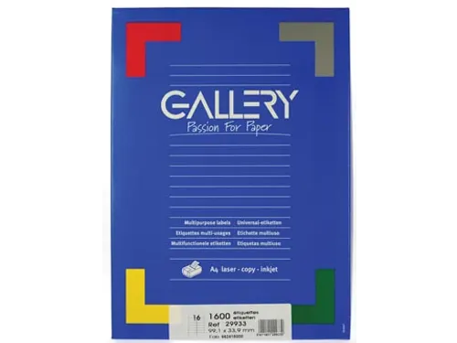 Gallery Witte Etiketten 99.1x33.9 mm Ronde Hoeken