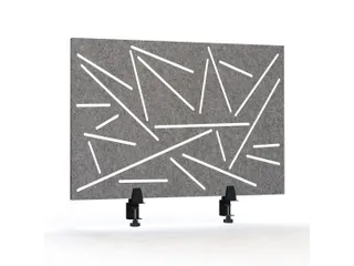 Akoestisch Bureaupaneel met patroon uitsnede 60x75cm Grijs - 5