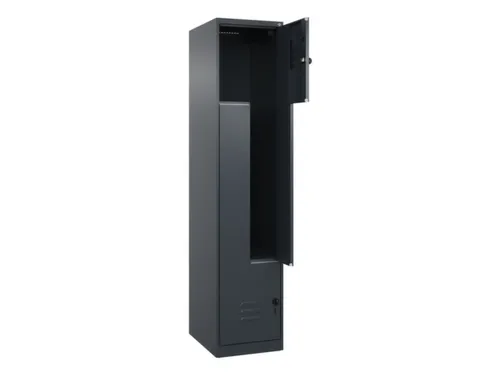 Z-garderobekast,HxBxD 1850x400x500mm,vak B 200/400mm,draaigrendel