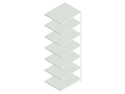 dossierstelling,aanbouwveld,HxBxD 2200x750x600mm,vaklast 90kg